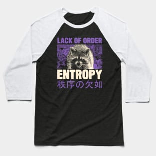 Entropy Raccoon Baseball T-Shirt